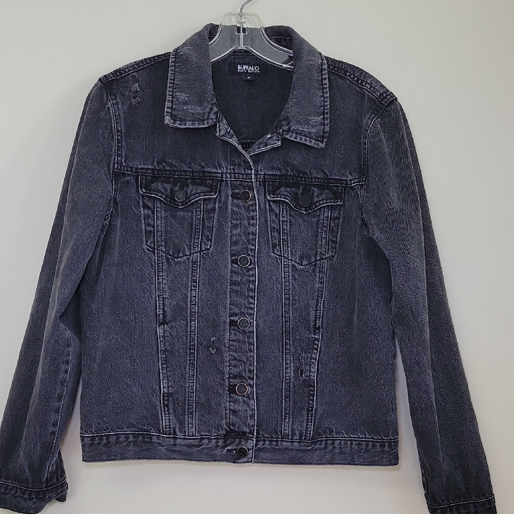 Buffalo David Bitton Denim Jacket Black Woman's Med